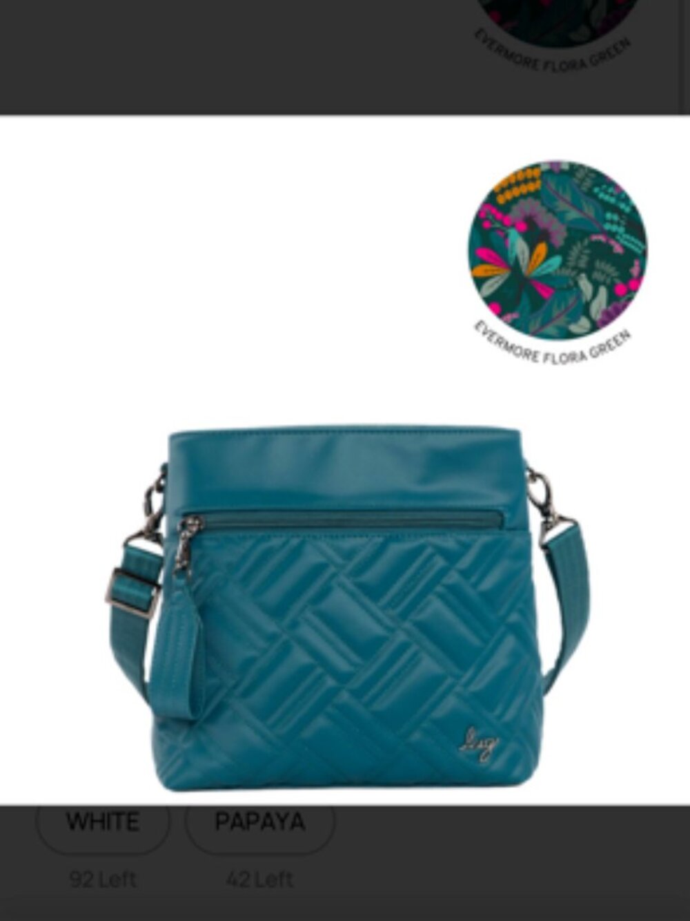 LUG - Double Dip Satin Luxe VL Crossbody Bag in Teal